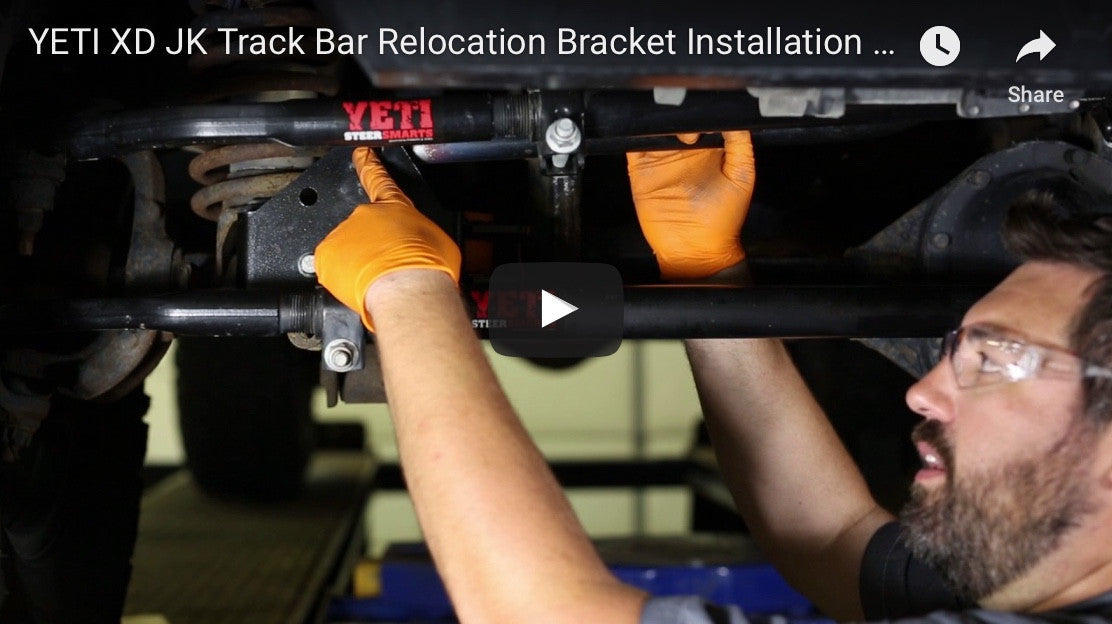 YETI XD JK Track Bar Relocation Bracket Installation Steer Smarts