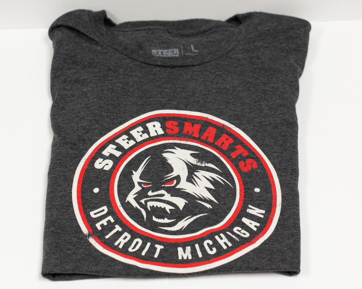 Steer Smarts Detroit Yeti T-Shirt (Gray)