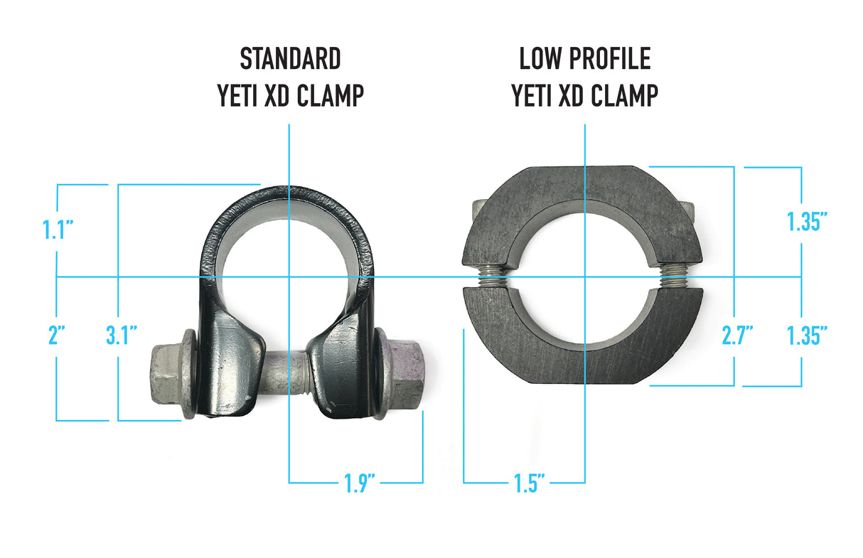 Yeti XD™ Low Profile Front Track Bar Clamps | 2007+ (JK/JL/JT)