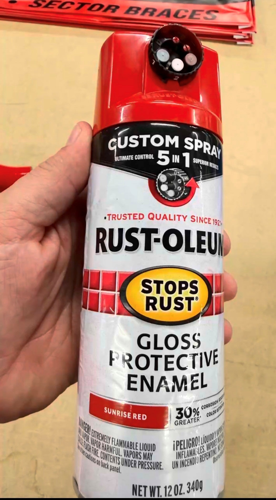 Red touch up paint repair..