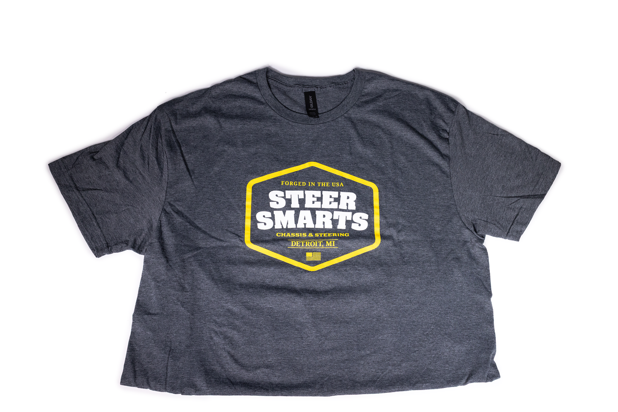 Gray and Yellow Steer Smarts Badge Shirt