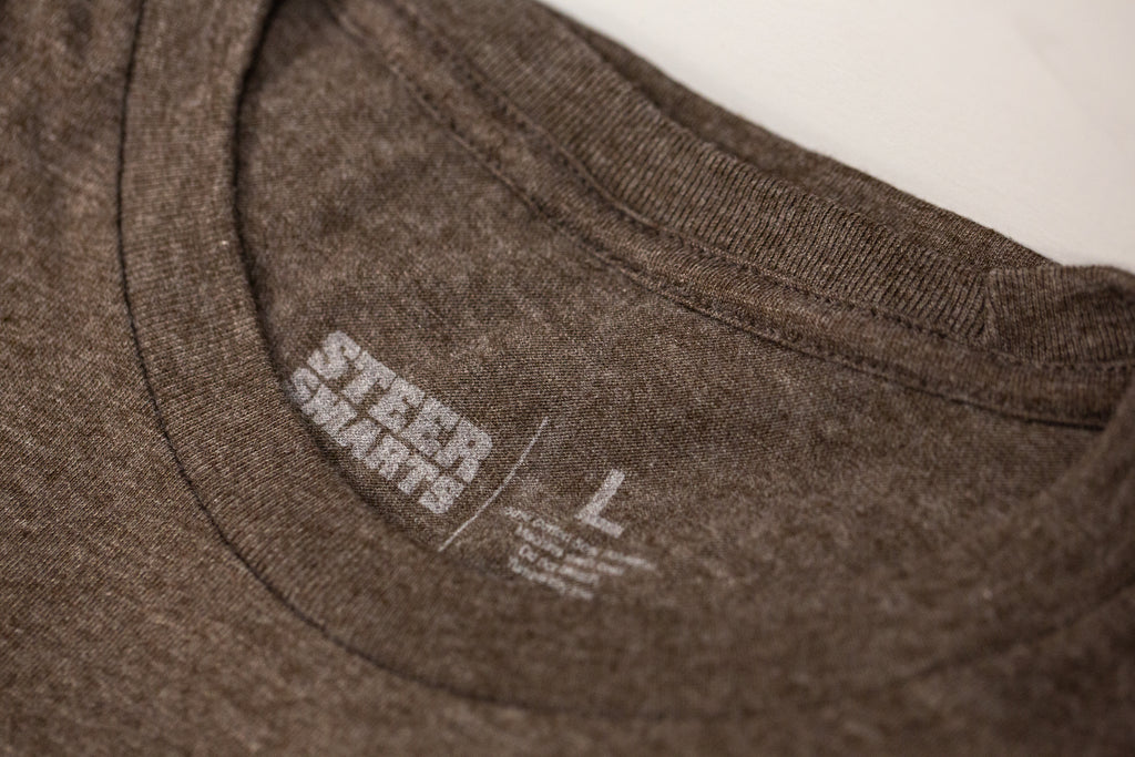Steer Smarts Retro Logo T-Shirt (Brown)