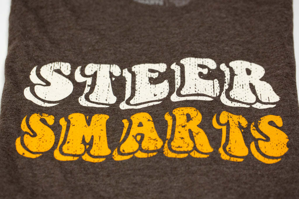 Steer Smarts Retro Logo T-Shirt (Brown)
