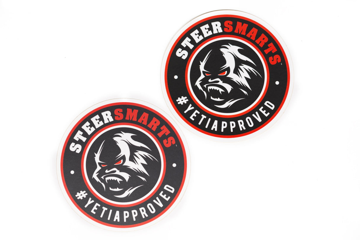 Steer Smarts Yeti Face Sticker 2-Pack